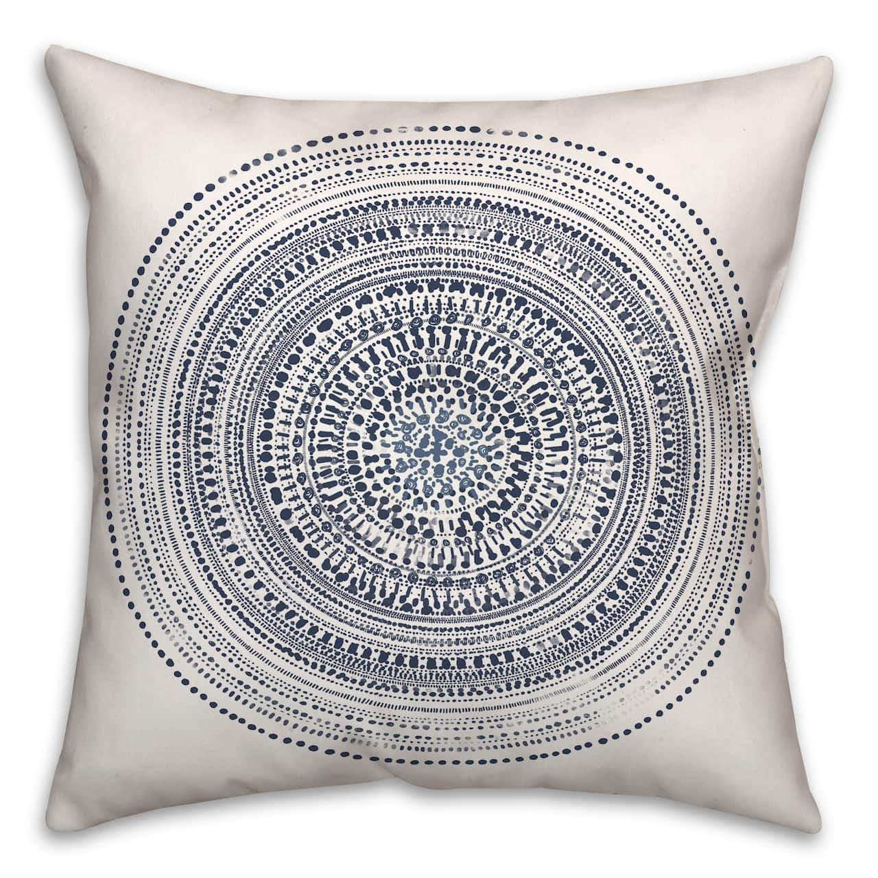 Circle and Dash Pattern 18" x 18" Indoor / Outdoor Pillow